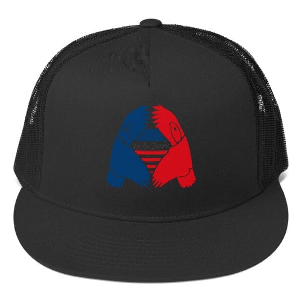 Patriotic Trucker Cap We The People with Eagle Black