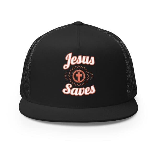 Christian Trucker hat Jesus Saves black