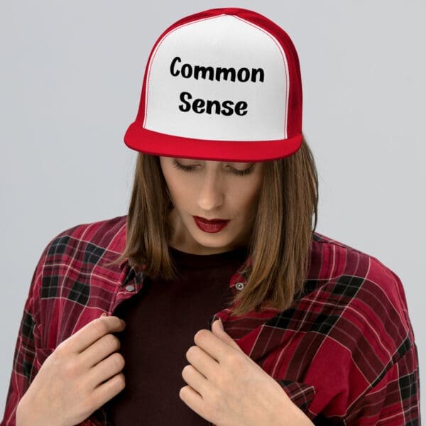 common sense trucker cap silver female model