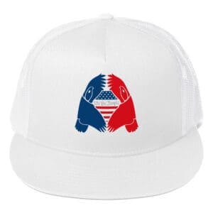 Patriotic Trucker Cap We The People with Eagle White