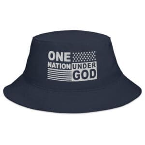 One nation under God bucket hat navy