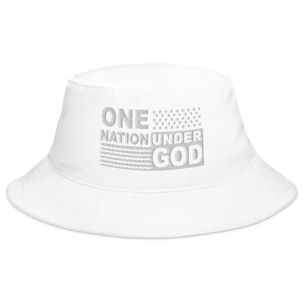 One nation under God bucket hat white