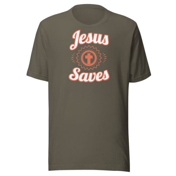 Christian T-Shirt Jesus Saves Army