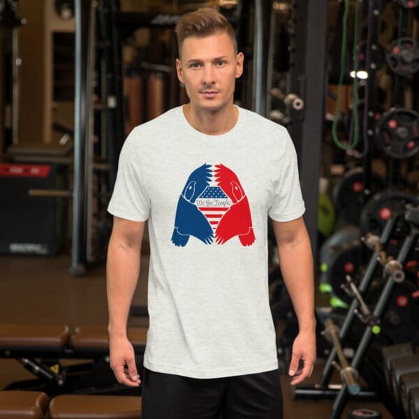 Patriotic T-Shirt We The People with Eagle Male Model