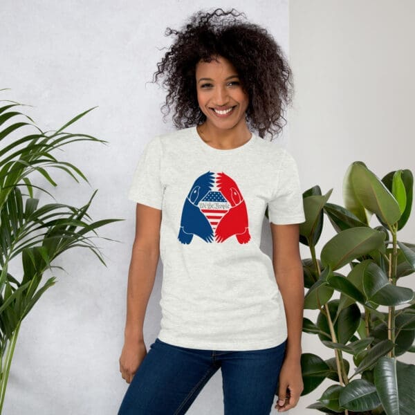 Patriotic T-Shirt We The People with Eagle Female Model