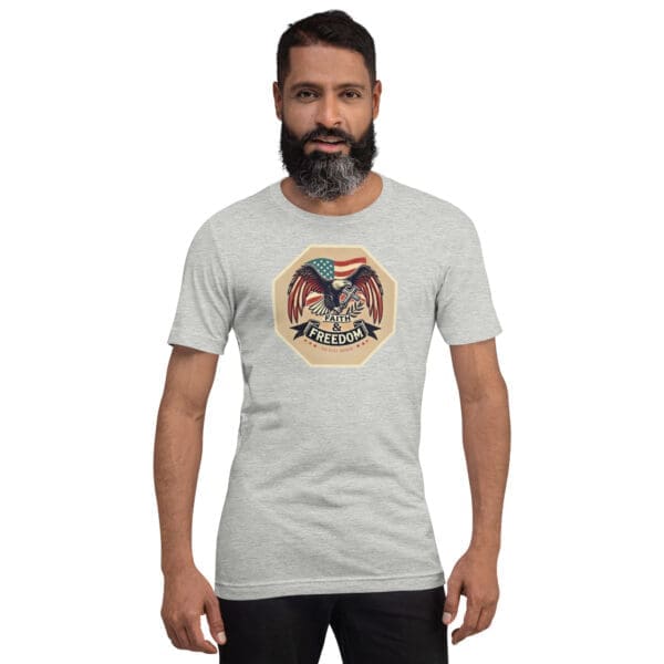 Faith and Freedom t-shirt - eagle crossmale model