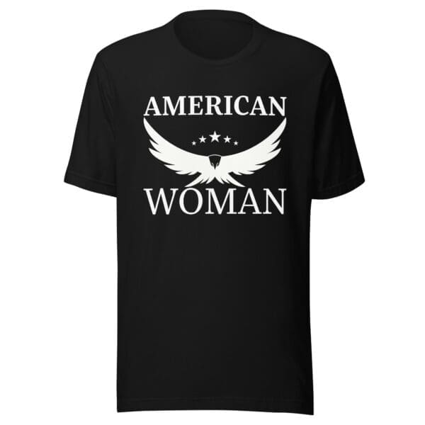 Patriotic T-Shirt American Woman Black