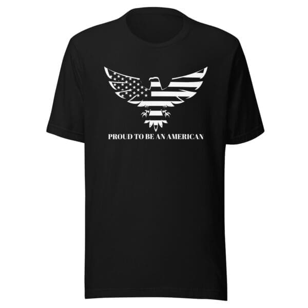 Patriotic T-Shirt Proud To Be An American black