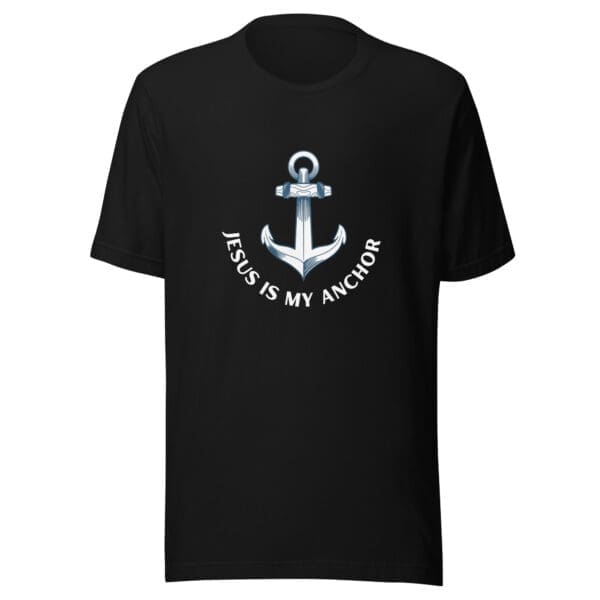 Christian T-Shirt Jesus is My Anchor black