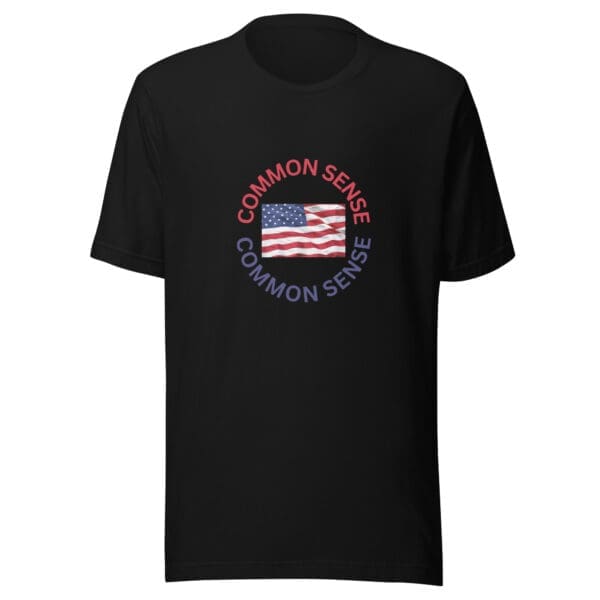 Patriotic T-Shirt Common Sense black