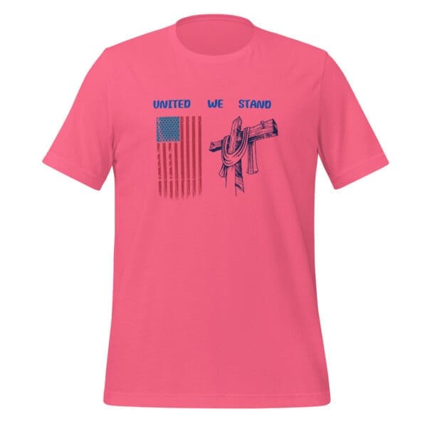 Christian Patriot T-Shirt United We Stand charity pink