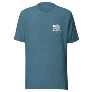 Christian Patriot logo t-shirt heather teal