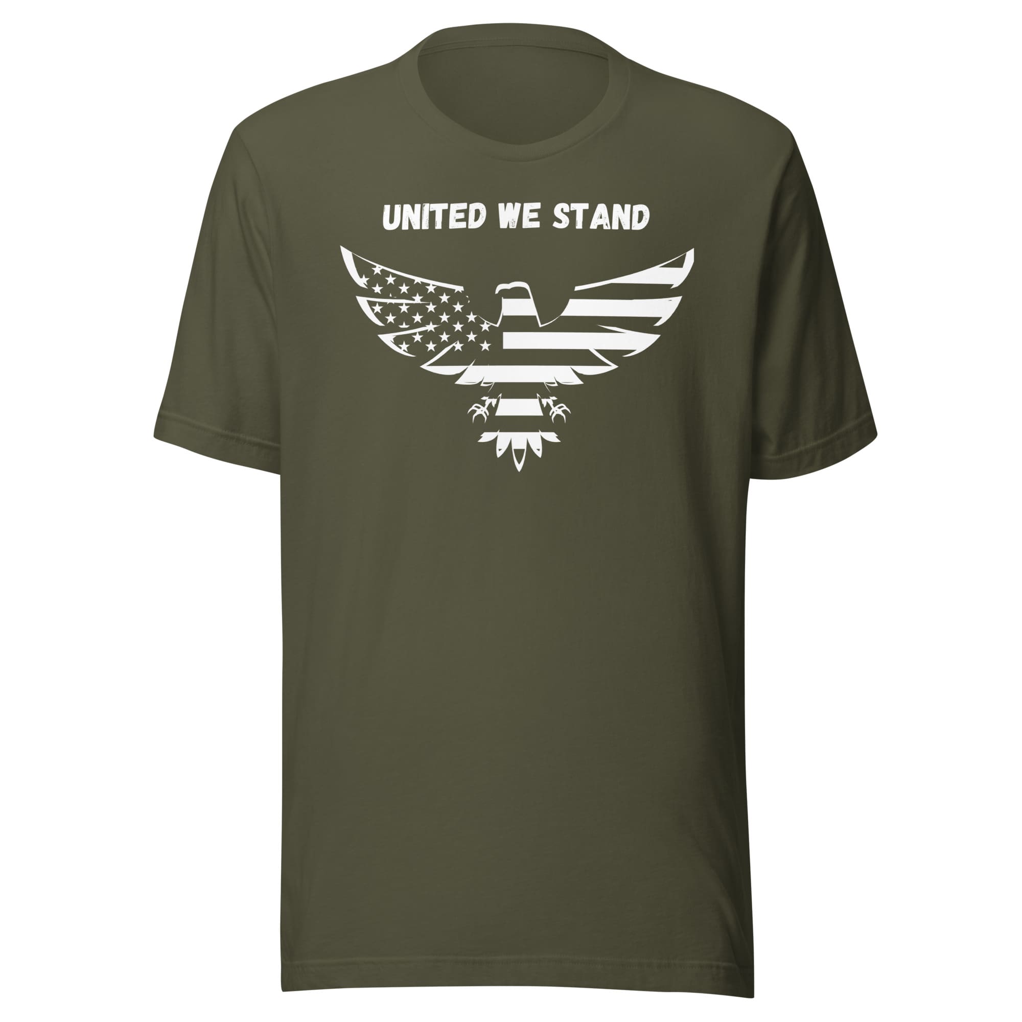 Patriotic T-Shirt United We Stand-Eagle military green