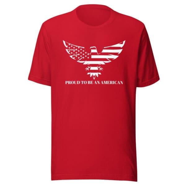 Patriotic T-Shirt Proud To Be An American red