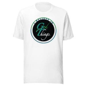 Christian T-Shirt I Believe In God Things colorful design white